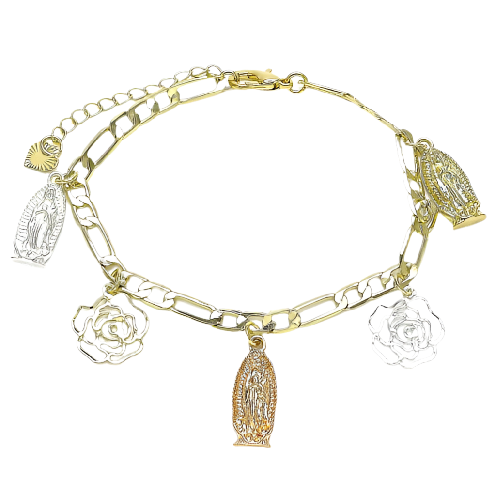 Rose & Guadalupe Charm Bracelet