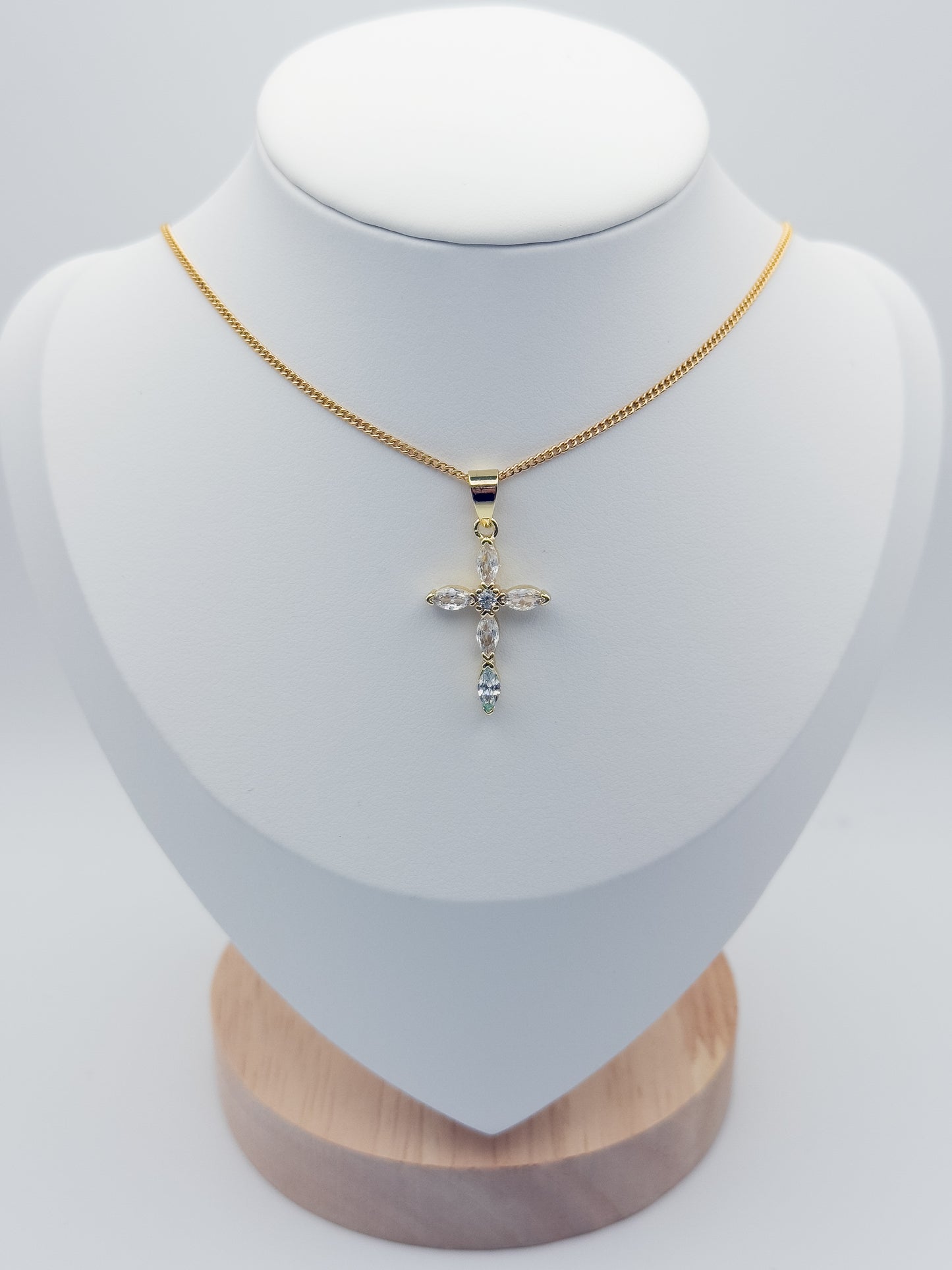 Zirconia Cross Pendant Necklace