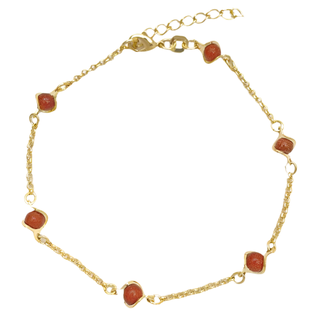 Bracelet with Brown Stone Accents