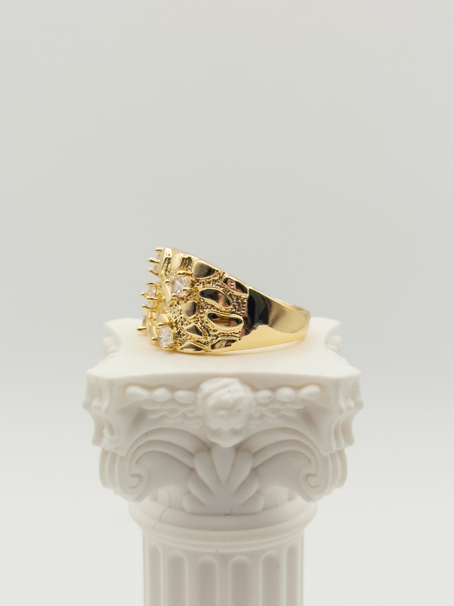 Nugget Ring with CZ stones