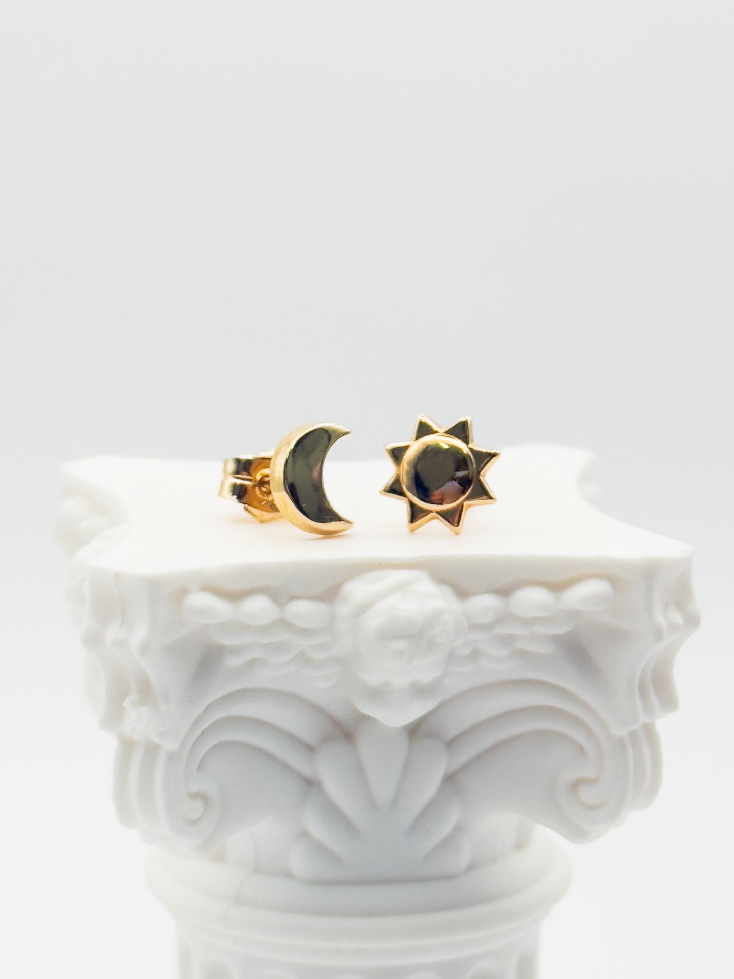 14k Eclipse Sun & Moon Studs