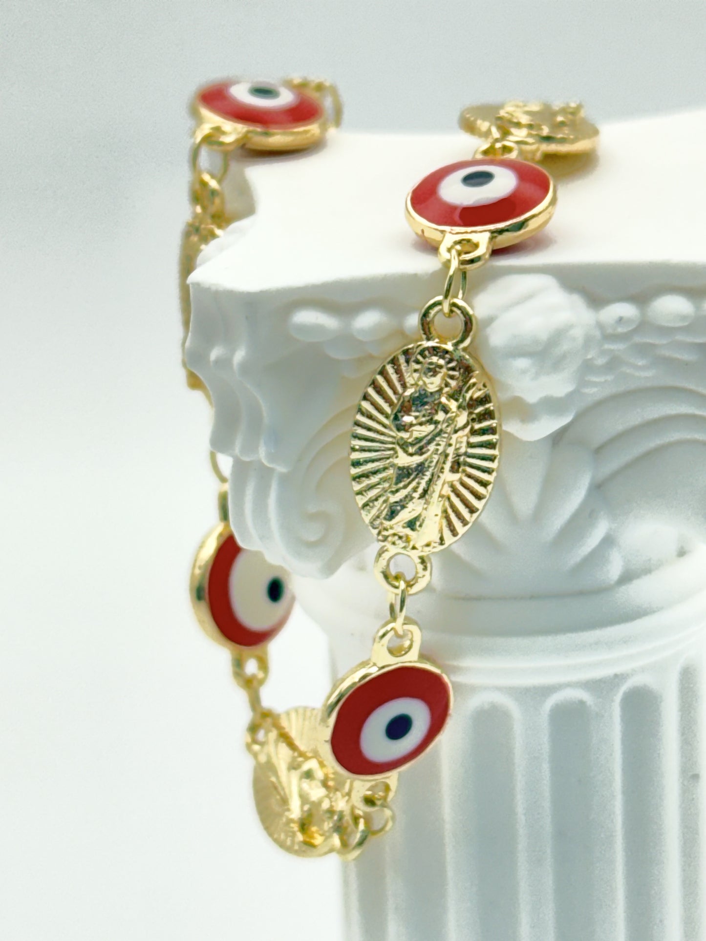 San Judas & Evil Eye Bracelet