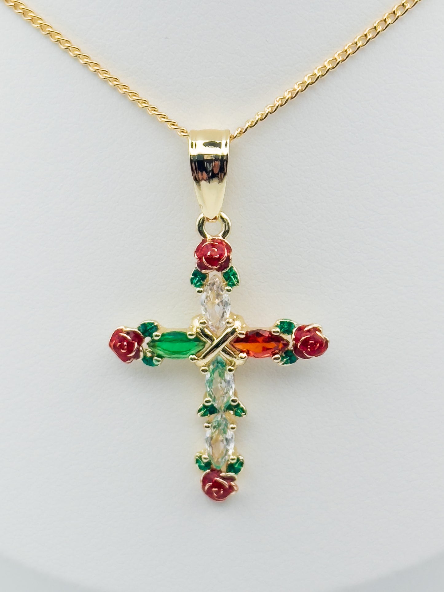 Cz Rose Necklace