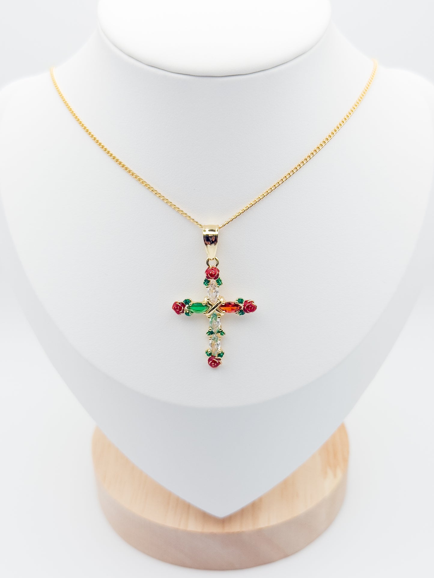 Cz Rose Necklace