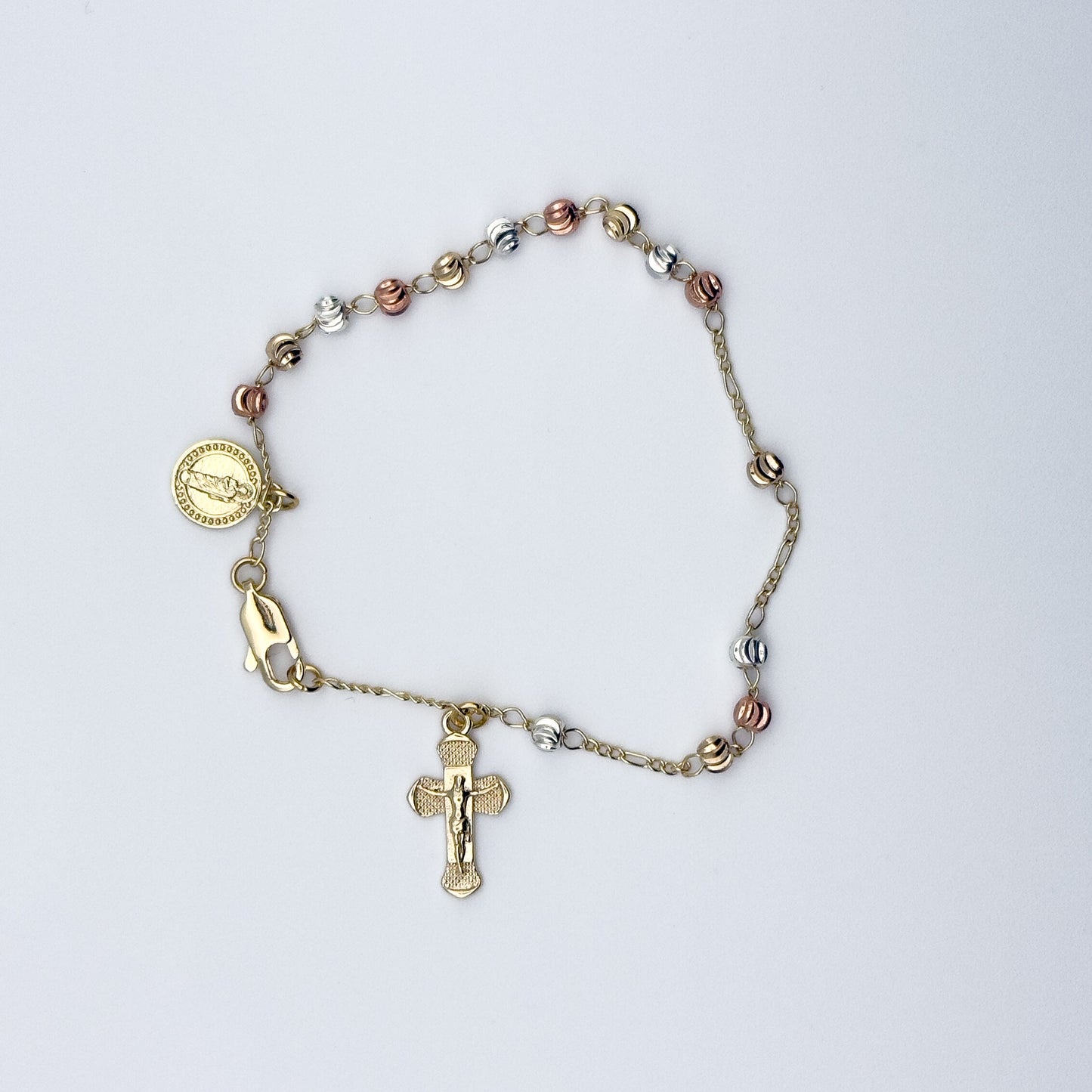 Crucifix & San Judas Charms Bracelets