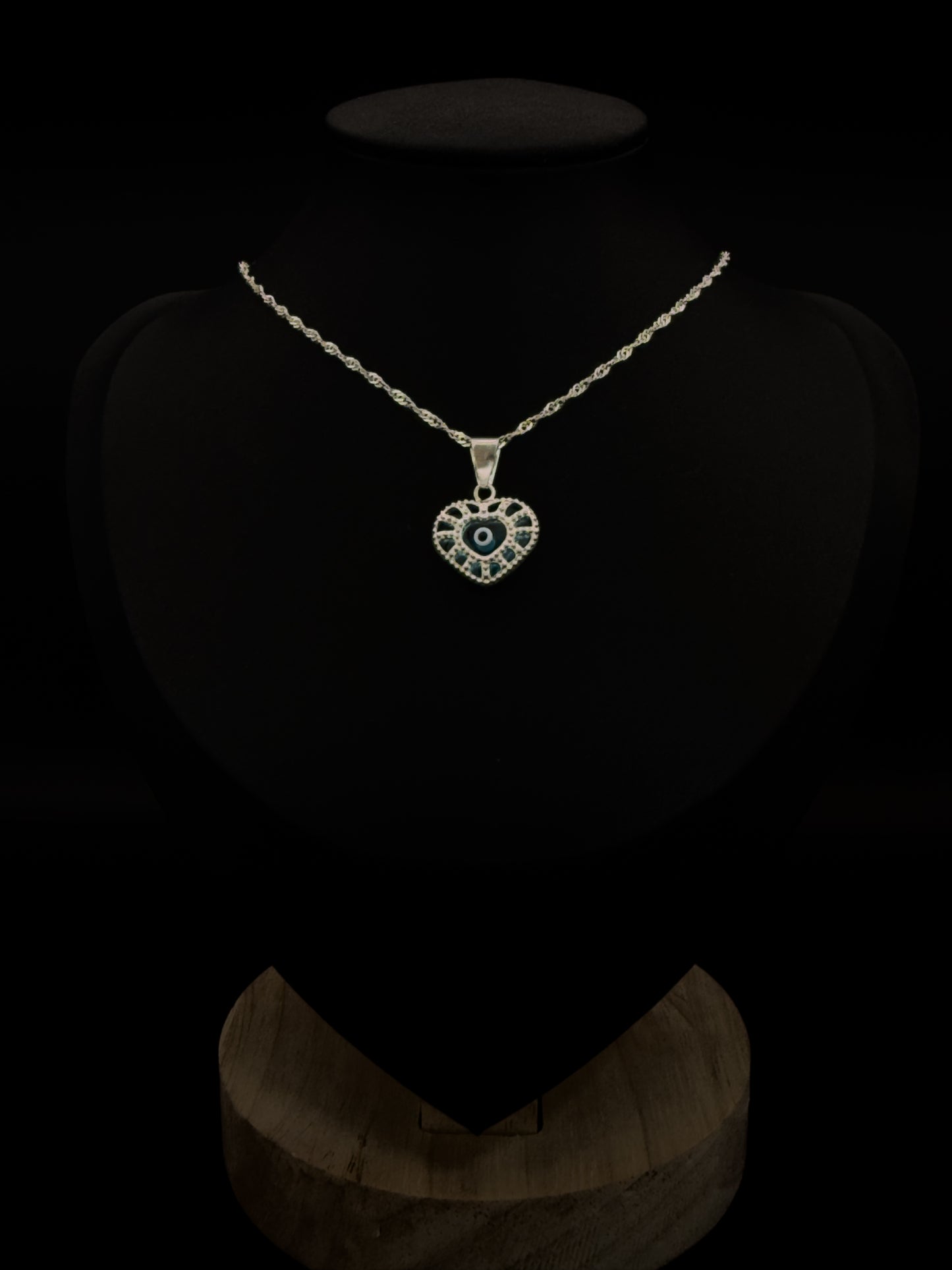 Heart Evil Eye Pendant