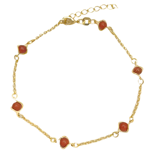 Bracelet with Brown Stone Accents