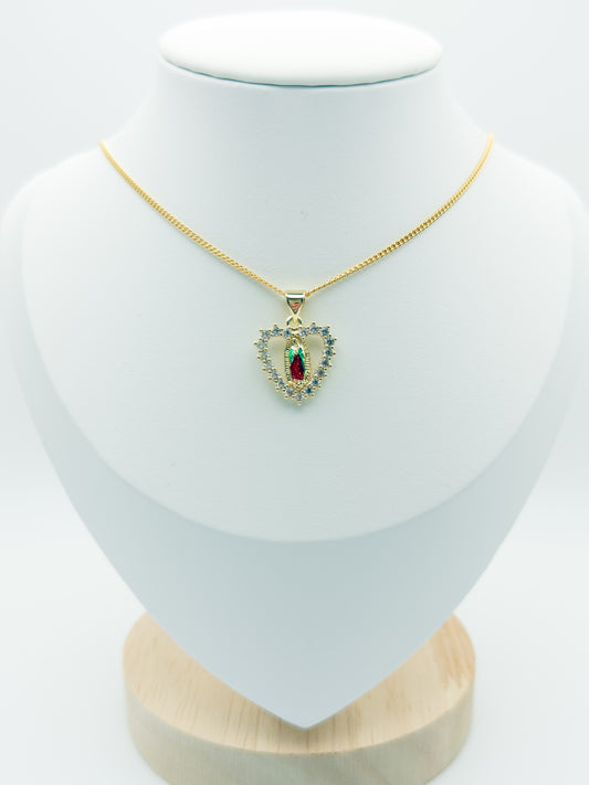 Sacred Heart Guadalupe Necklace