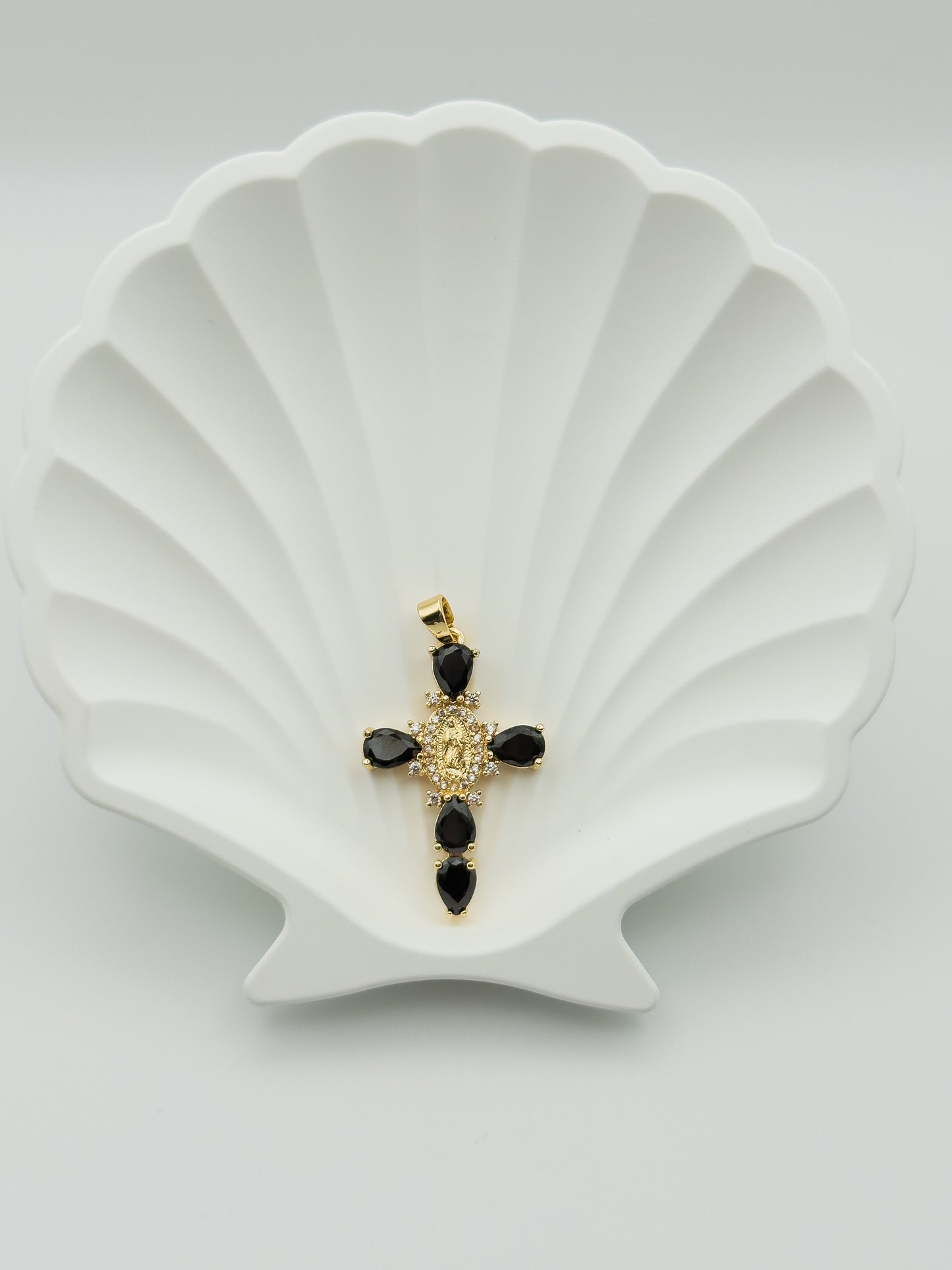 Guadalupe Cross CZ Necklace