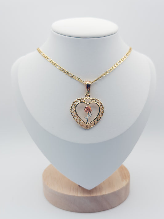Rose Heart Pendant