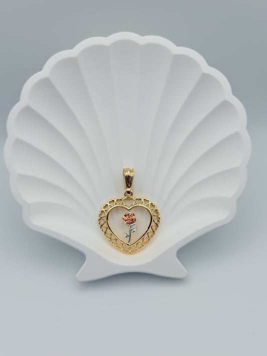 Rose Heart Pendant