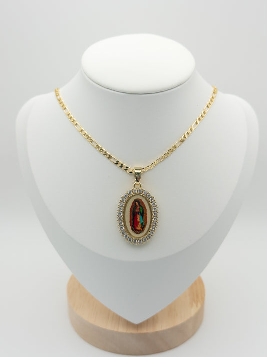 Guadalupe Enamel Picture Necklace