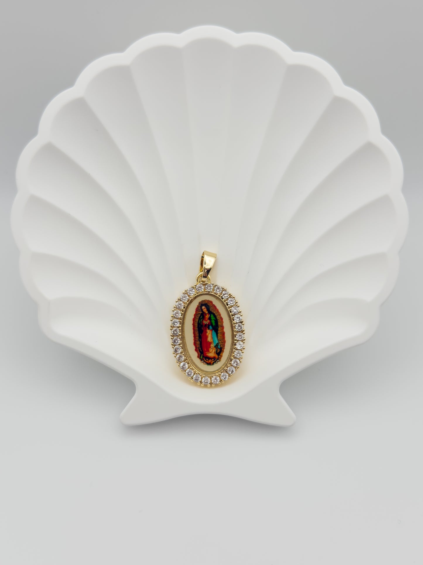 Guadalupe Enamel Picture Pendant