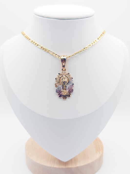 Virgencita tricolor  Necklace