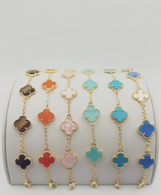 Four-leaf Charm Bracelet