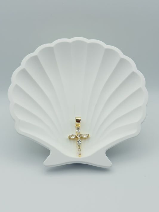 Zirconia Cross Pendant Necklace