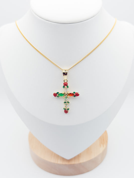 Cz Rose Necklace