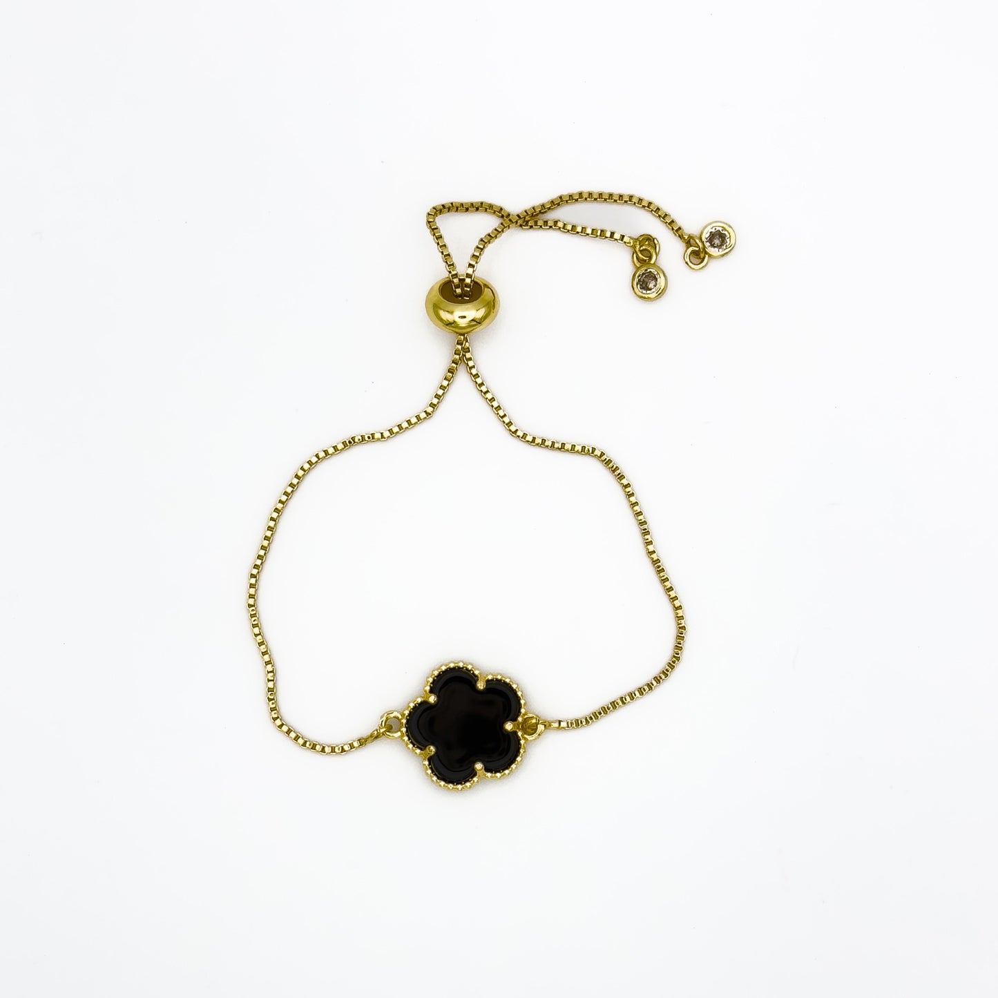 Adjustable Clover Bolo Bracelet