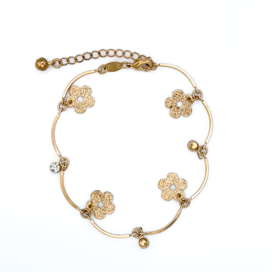 Flower Charm  Bracelet