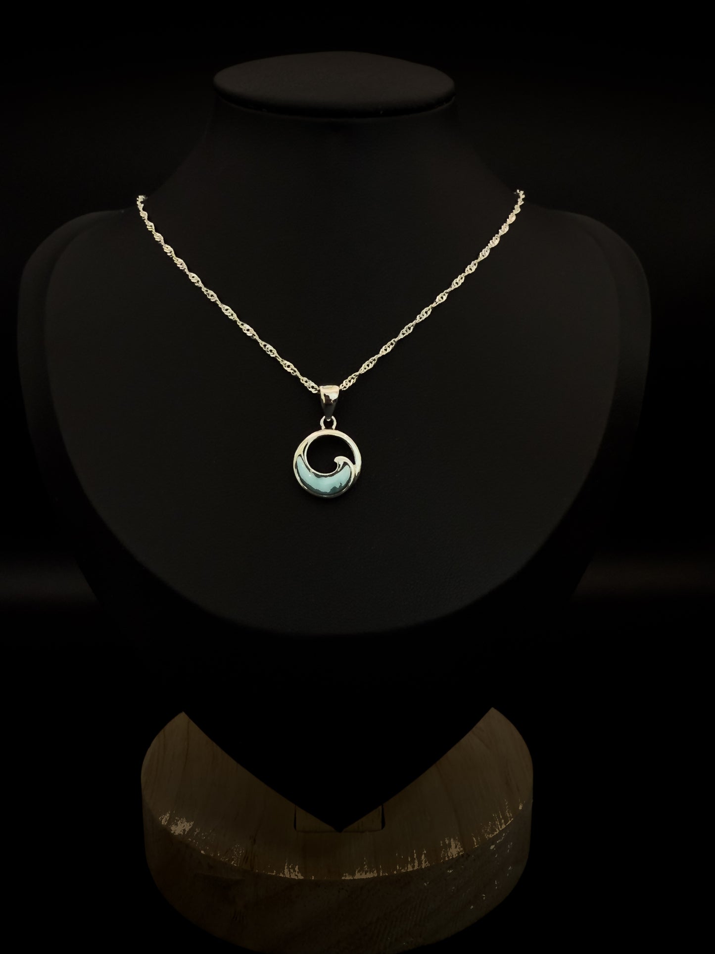 Larimar Wave Pendant