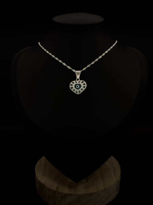 Heart Evil Eye Pendant